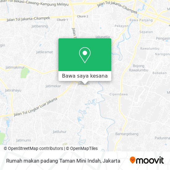 Peta Rumah makan padang Taman Mini Indah