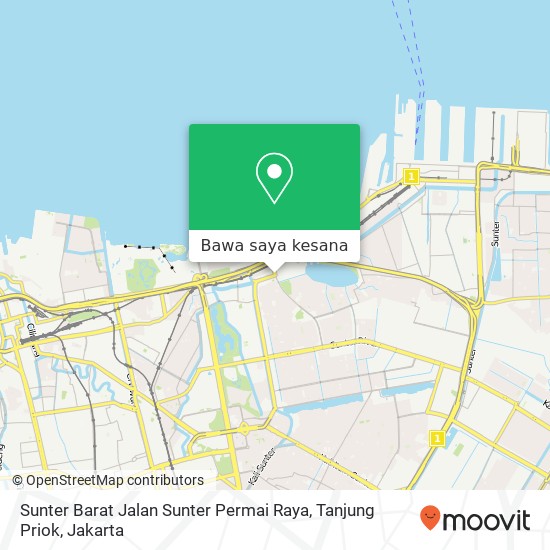 Peta Sunter Barat Jalan Sunter Permai Raya, Tanjung Priok