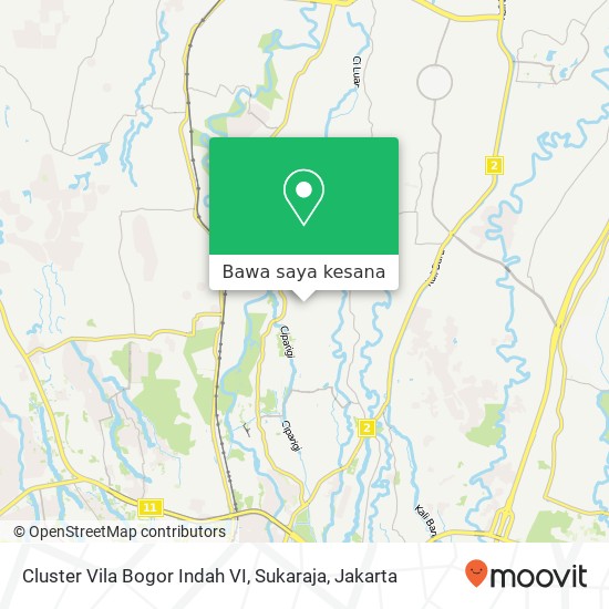 Peta Cluster Vila Bogor Indah VI, Sukaraja