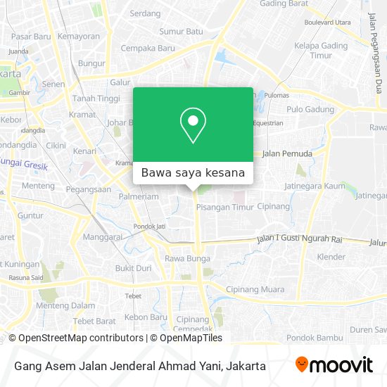 Peta Gang Asem Jalan Jenderal Ahmad Yani