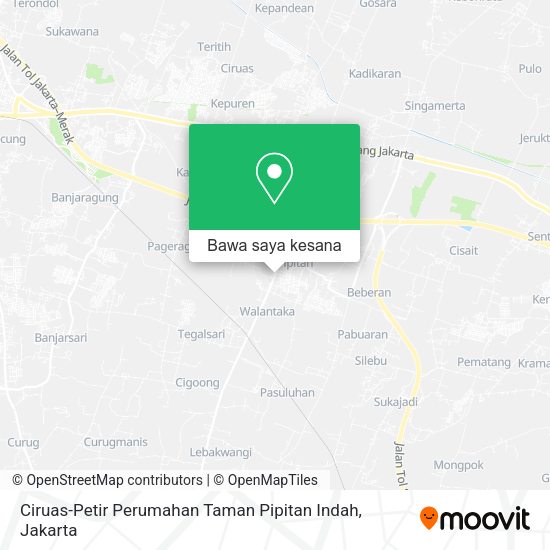 Peta Ciruas-Petir Perumahan Taman Pipitan Indah, Walantaka