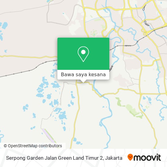 Peta Serpong Garden Jalan Green Land Timur 2