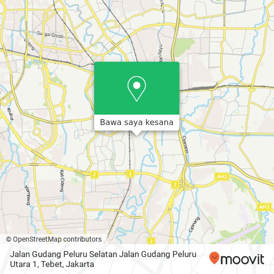 Peta Jalan Gudang Peluru Selatan Jalan Gudang Peluru Utara 1, Tebet