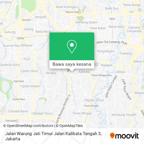 Peta Jalan Warung Jati Timur Jalan Kalibata Tengah 3