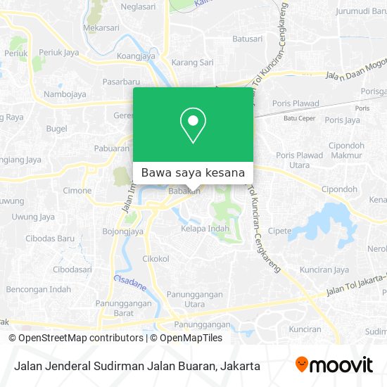 Peta Jalan Jenderal Sudirman Jalan Buaran