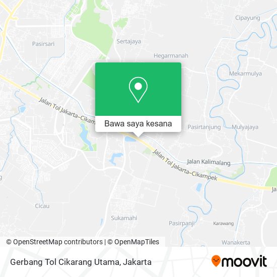 Peta Gerbang Tol Cikarang Utama, null