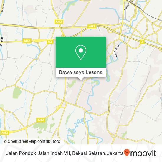 Peta Jalan Pondok Jalan Indah VII, Bekasi Selatan