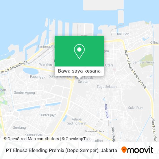 Peta PT Elnusa Blending Premix (Depo Semper)
