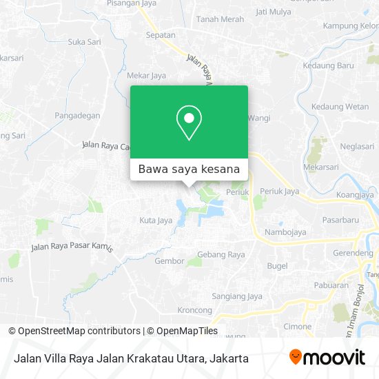 Peta Jalan Villa Raya Jalan Krakatau Utara