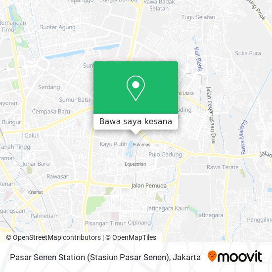 Peta Pasar Senen Station (Stasiun Pasar Senen)