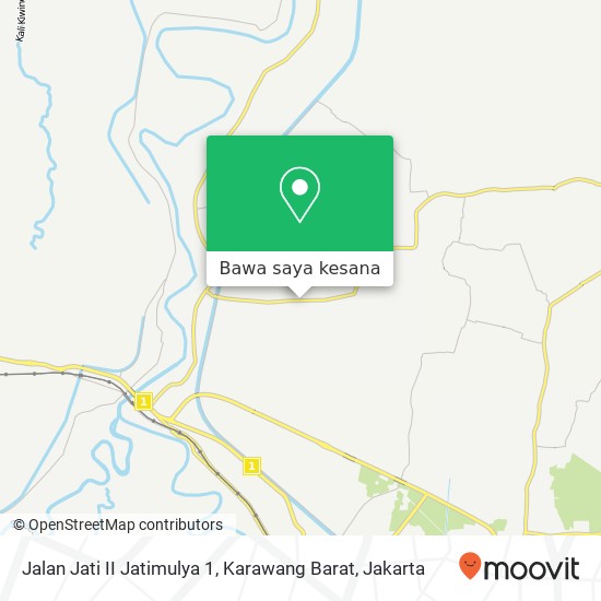 Peta Jalan Jati II Jatimulya 1, Karawang Barat