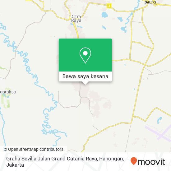 Peta Graha Sevilla Jalan Grand Catania Raya, Panongan