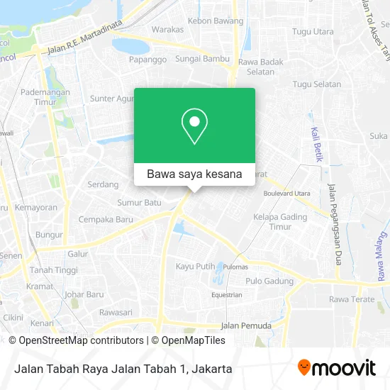 Peta Jalan Tabah Raya Jalan Tabah 1