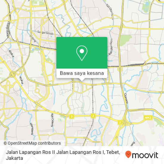 Peta Jalan Lapangan Ros II Jalan Lapangan Ros I, Tebet