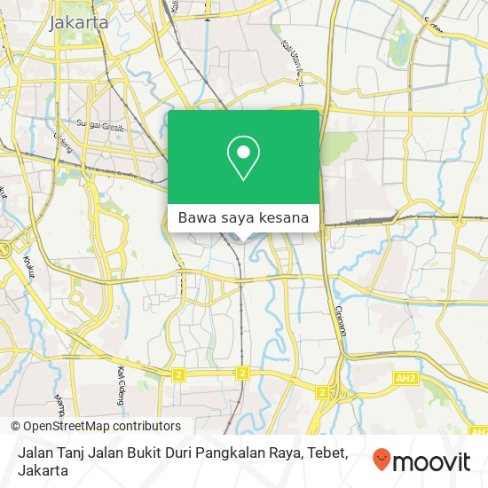 Peta Jalan Tanj Jalan Bukit Duri Pangkalan Raya, Tebet