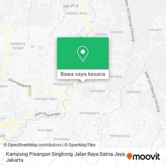 Peta Kampung Pisangan Singkong Jalan Raya Satria Jaya