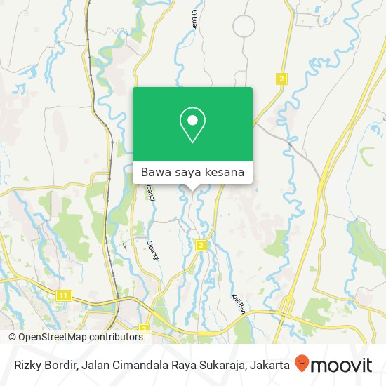 Peta Rizky Bordir, Jalan Cimandala Raya Sukaraja