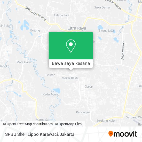 Peta SPBU Shell Lippo Karawaci