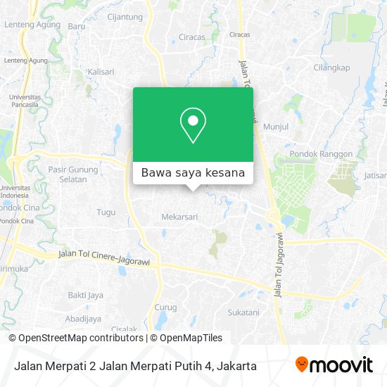 Peta Jalan Merpati 2 Jalan Merpati Putih 4