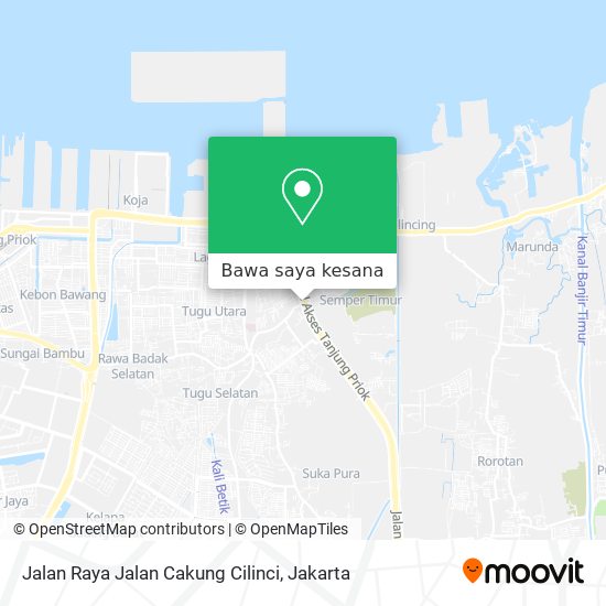 Peta Jalan Raya Jalan Cakung Cilinci