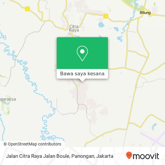 Peta Jalan Citra Raya Jalan Boule, Panongan