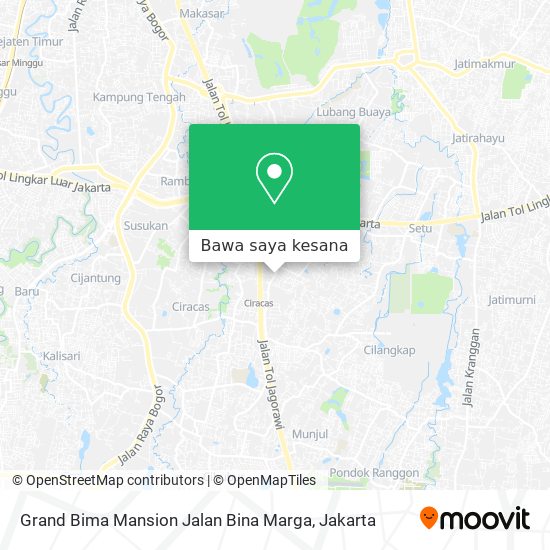 Peta Grand Bima Mansion Jalan Bina Marga