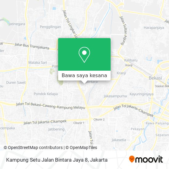 Peta Kampung Setu Jalan Bintara Jaya 8