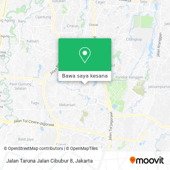 Peta Jalan Taruna Jalan Cibubur 8