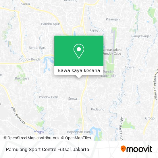 Peta Pamulang Sport Centre Futsal