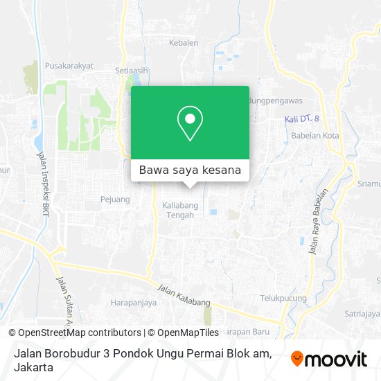Peta Jalan Borobudur 3 Pondok Ungu Permai Blok am