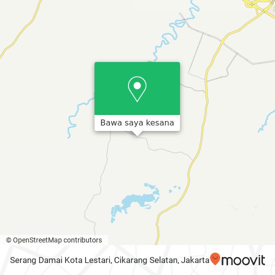 Peta Serang Damai Kota Lestari, Cikarang Selatan