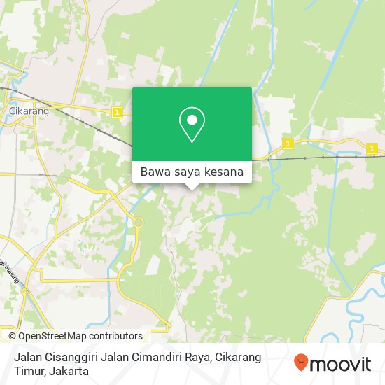 Peta Jalan Cisanggiri Jalan Cimandiri Raya, Cikarang Timur