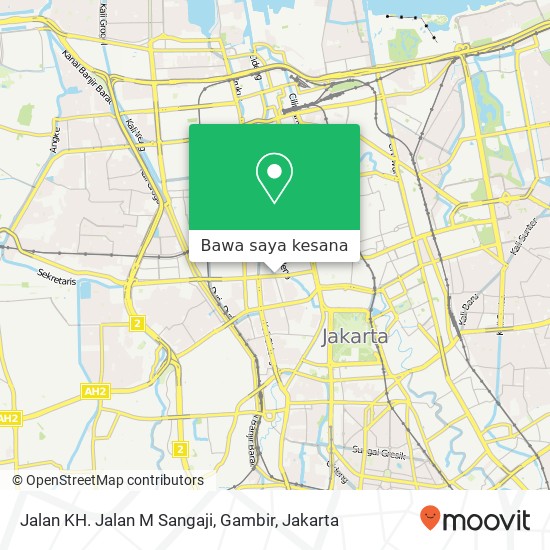 Peta Jalan KH. Jalan M Sangaji, Gambir