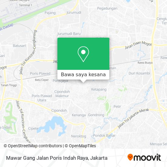 Peta Mawar Gang Jalan Poris Indah Raya