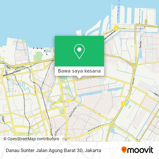 Peta Danau Sunter Jalan Agung Barat 30