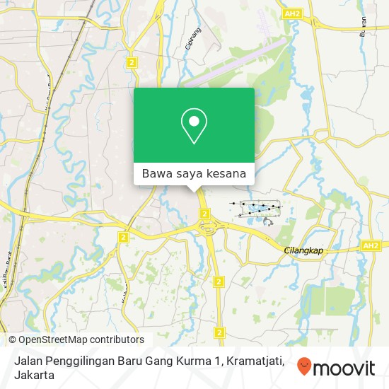 Peta Jalan Penggilingan Baru Gang Kurma 1, Kramatjati