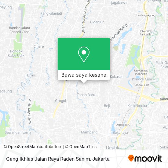 Peta Gang Ikhlas Jalan Raya Raden Sanim