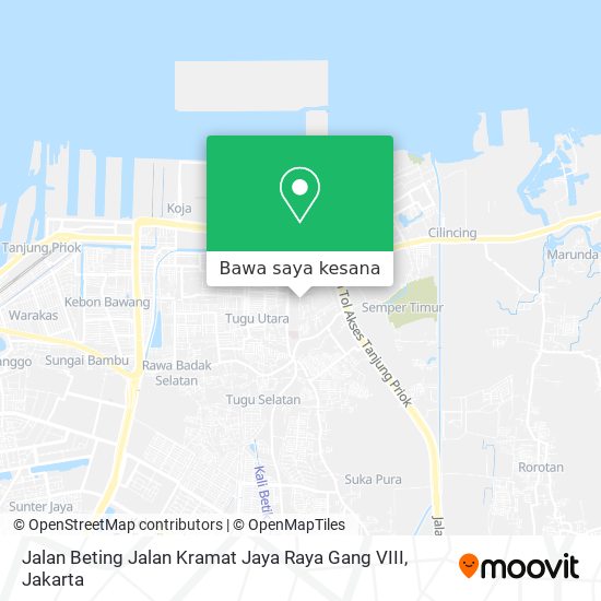 Peta Jalan Beting Jalan Kramat Jaya Raya Gang VIII