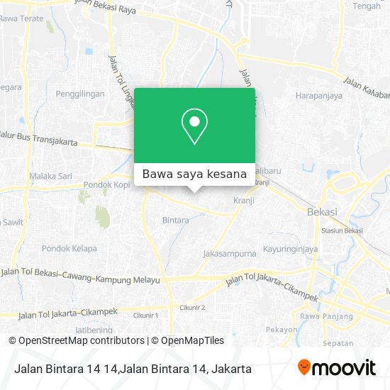 Peta Jalan Bintara 14 14,Jalan Bintara 14