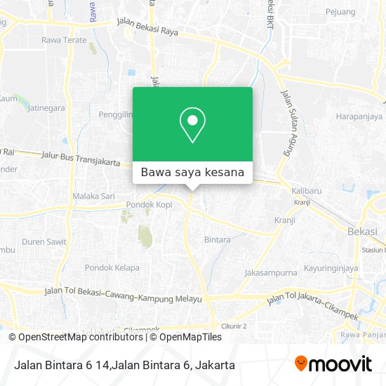 Peta Jalan Bintara 6 14,Jalan Bintara 6