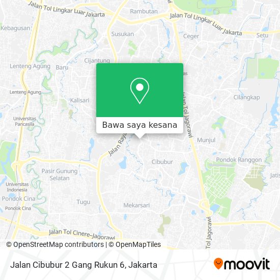 Peta Jalan Cibubur 2 Gang Rukun 6