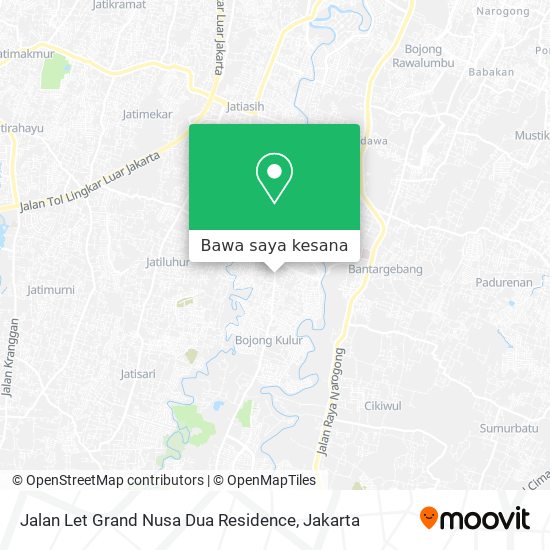 Peta Jalan Let Grand Nusa Dua Residence