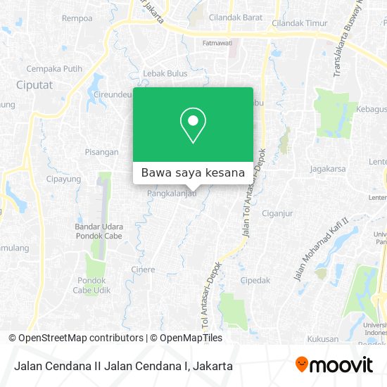 Peta Jalan Cendana II Jalan Cendana I