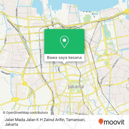 Peta Jalan Mada Jalan K H Zainul Arifin, Tamansari