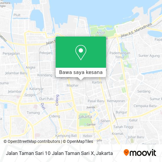 Peta Jalan Taman Sari 10 Jalan Taman Sari X