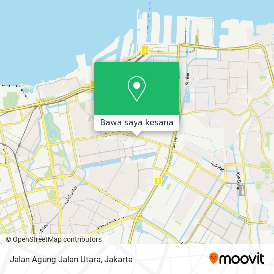 Peta Jalan Agung Jalan Utara