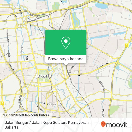 Peta Jalan Bungur / Jalan Kepu Selatan, Kemayoran