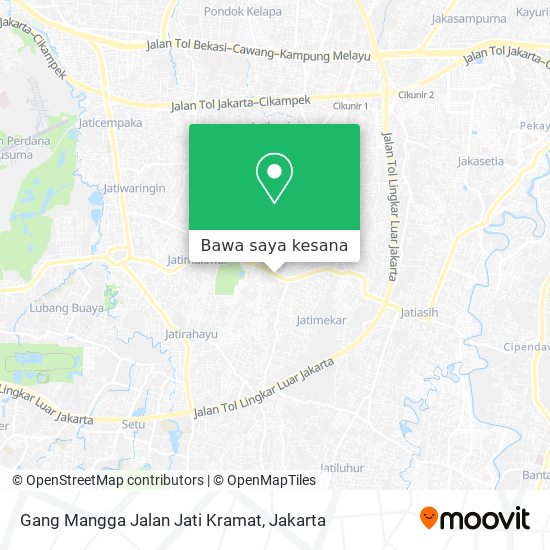 Peta Gang Mangga Jalan Jati Kramat