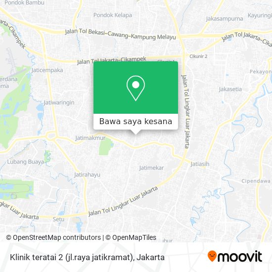 Peta Klinik teratai 2 (jl.raya jatikramat)