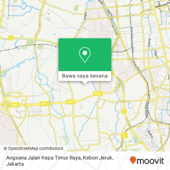 Peta Angsana Jalan Kepa Timur Raya, Kebon Jeruk